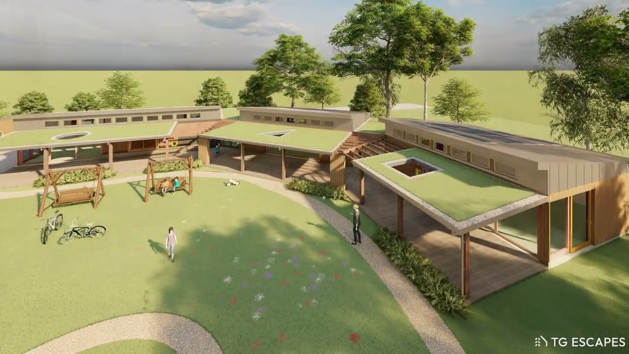 Biophilic School by TG Escapes Fly Through