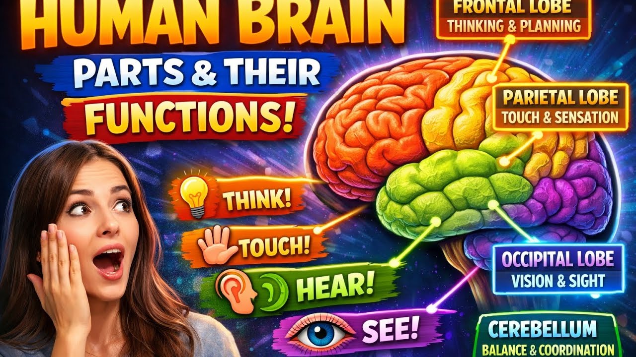 Human Brain in Hindi | मानव मस्तिष्क की संरचना और कार्य | Full Explanation