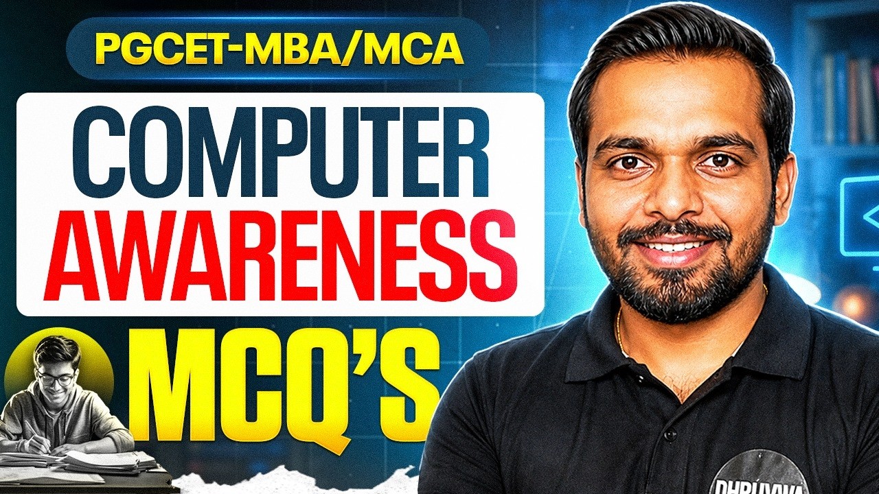 Computer Awareness MCQ's -SURE SHOT🔥| PGCET MBA-MCA 2026 | | PGCET MBA| PGCET MCA #pgcet2026