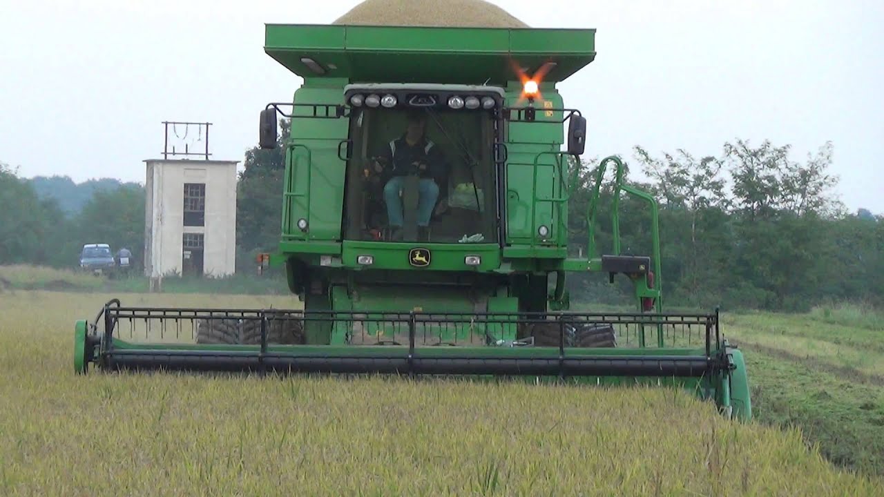Mietitura Riso 2013. 2 x John Deere C670, 620R, Poluzzi Evo Axle.