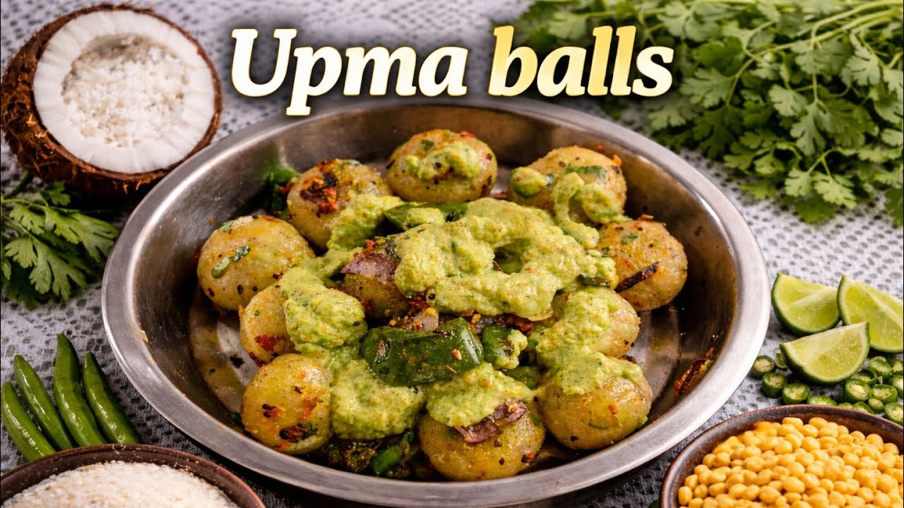 उपमा बॉल्स रेसिपी | आसान और हेल्दी नाश्ता | Upma Balls #damyantikirasoi 