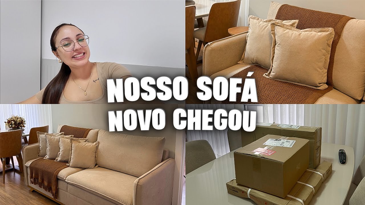 FINALMENTE CHEGOU O NOSSO SOFÁ + COMPRINHAS DA SHOPEE