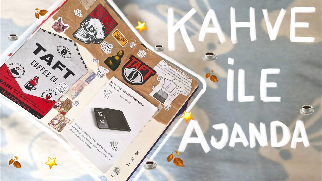 Kahveyle Bir Ajanda Yaptım ☕ | Coffee Journal & Junk Journal Vlog