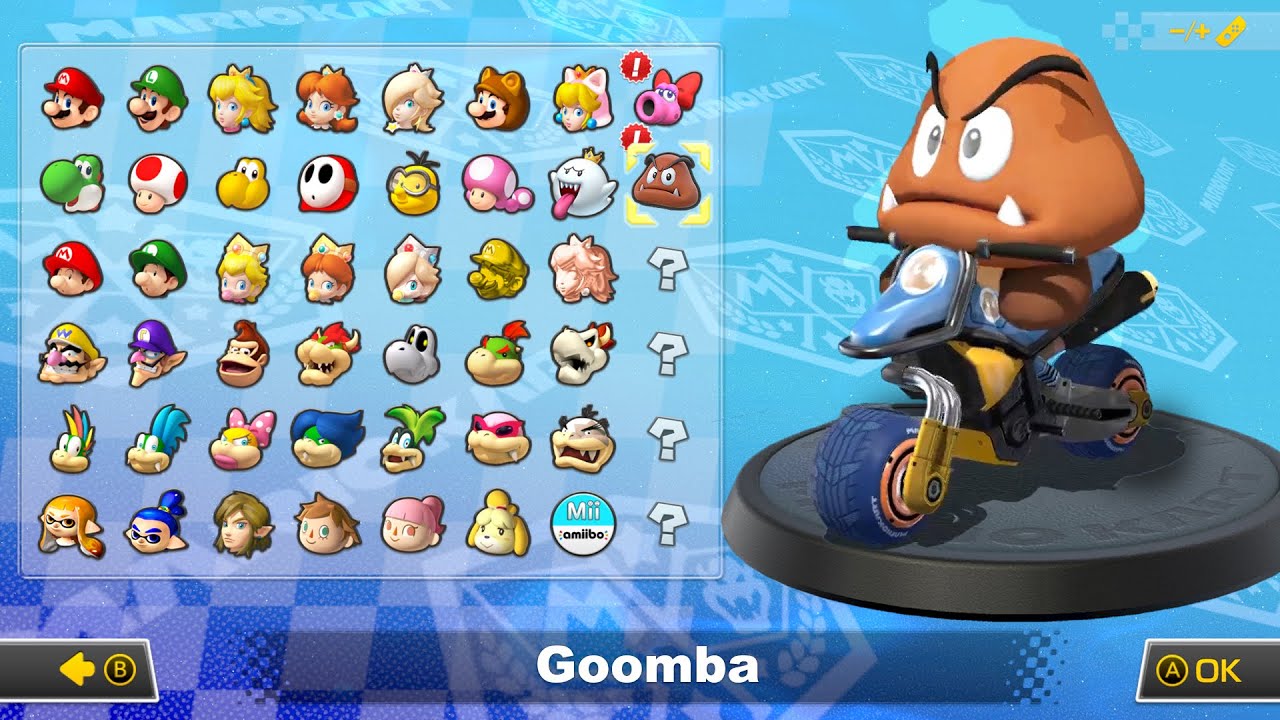 What if you play Goomba in Mario Kart 8 Deluxe (Mushroom Cup) 4K