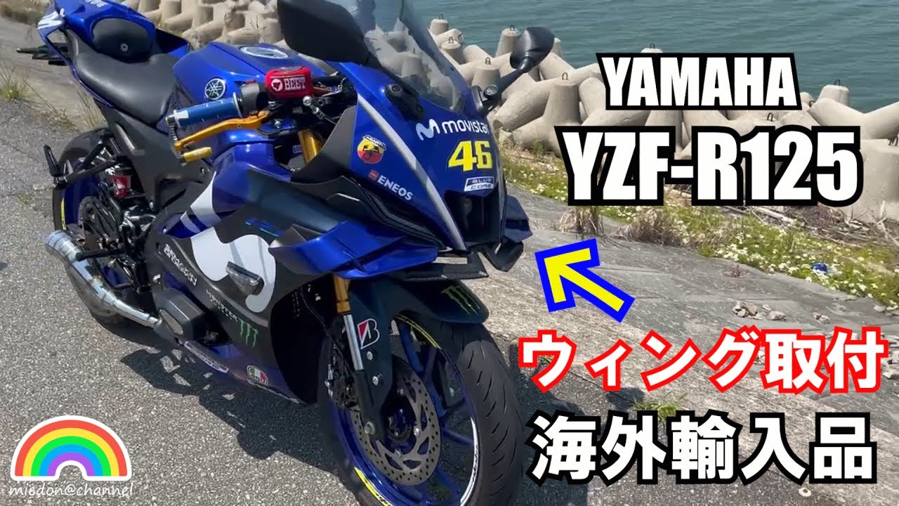 【YZF-R125】海外輸入したフロントウィング取付 #yzfamily #yzfr125 #yzfr15 #yamaha