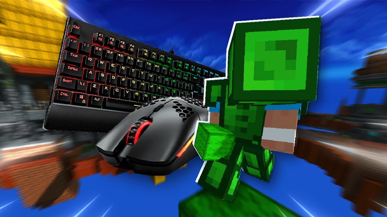 Teclado e Mouse Click Sounds no BedWars do MushMC