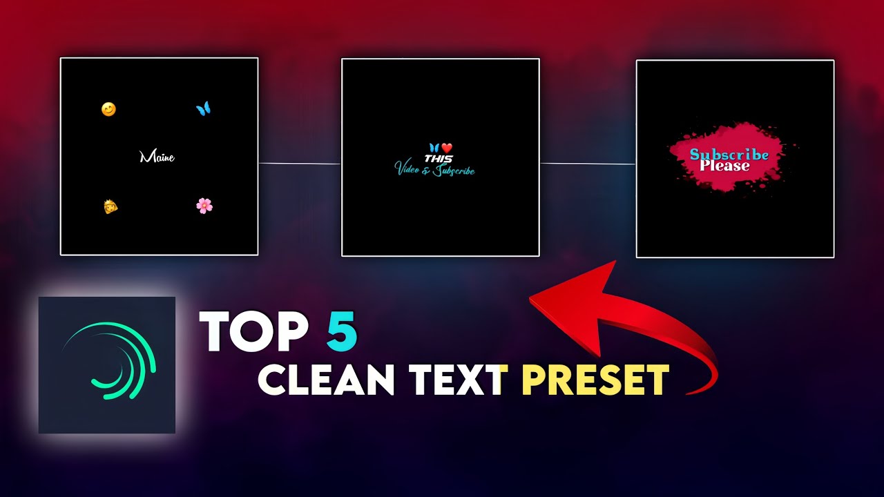 TOP 5 TEXT PRESET FOR ALIGHT MOTION || ALIGHT MOTION || TEXT PRESET || 