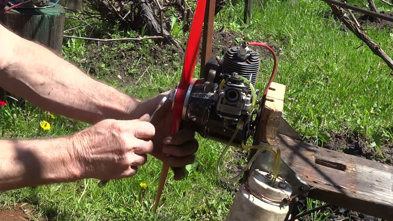 Конверсия  бензомотора для авиамодели ,,Росинка МК-1,,