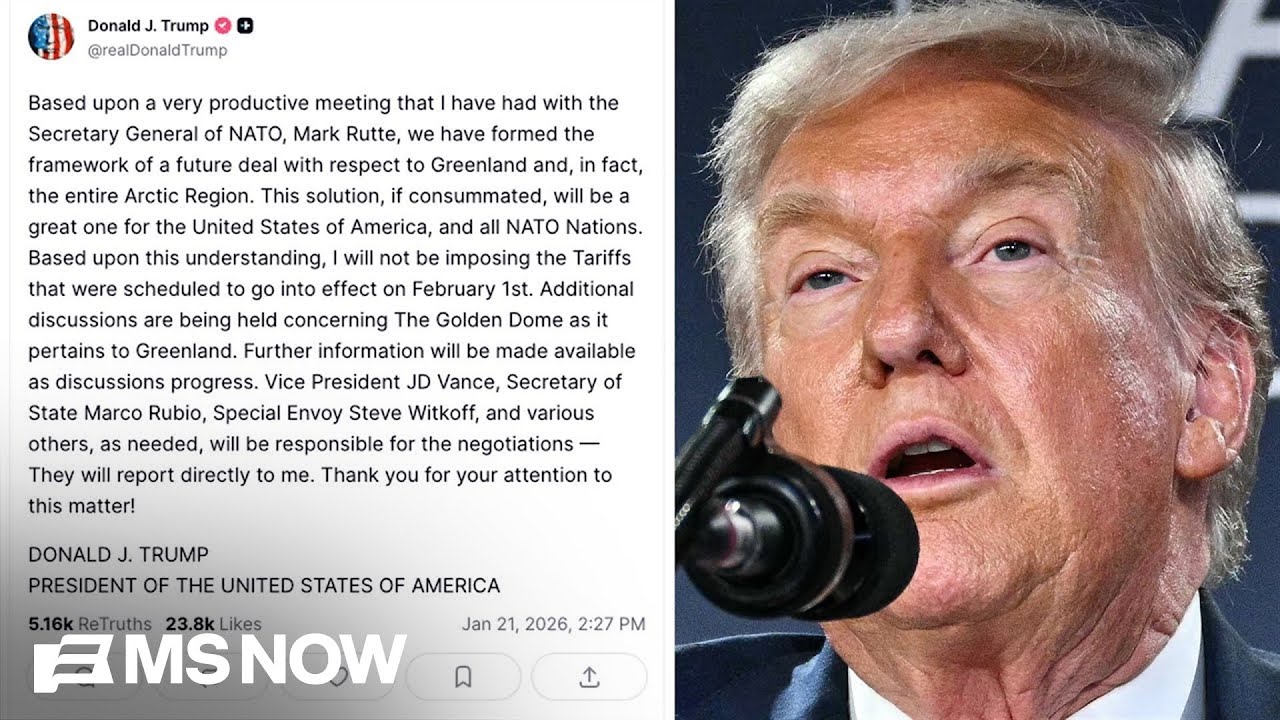 BREAKING: Trump posts announcement of 'framework of future deal' on Greenland