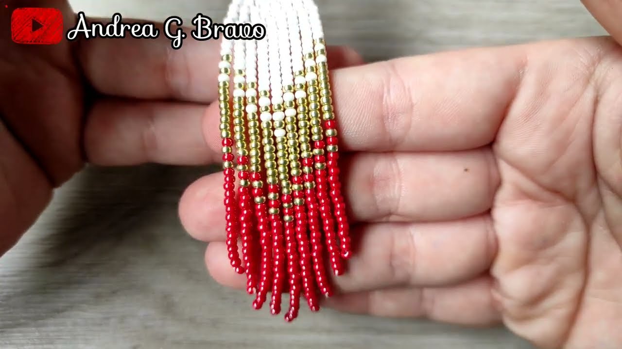 COMO HACER HERMOSOS ARETES LARGOS EN MOSTACILLAS (Muy fácil)