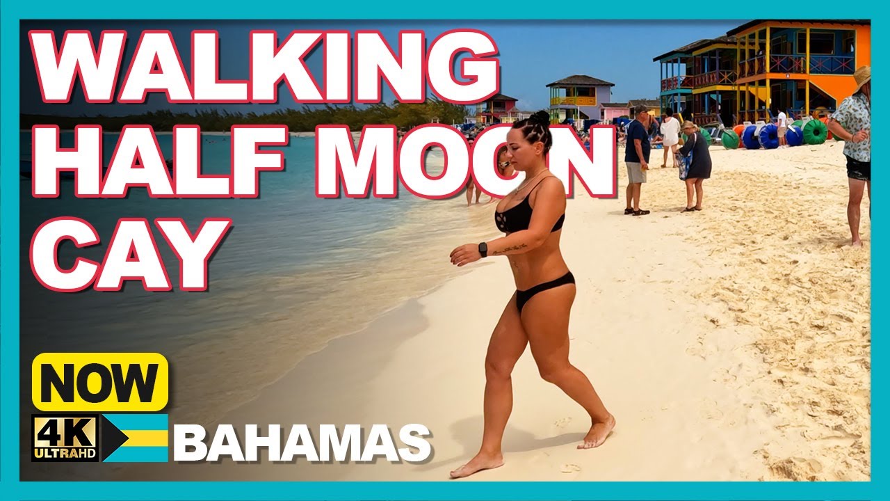 Walking Half Moon Cay | Bahamas 🇧🇸 2022 | [4k]  Binaural Audio🎧