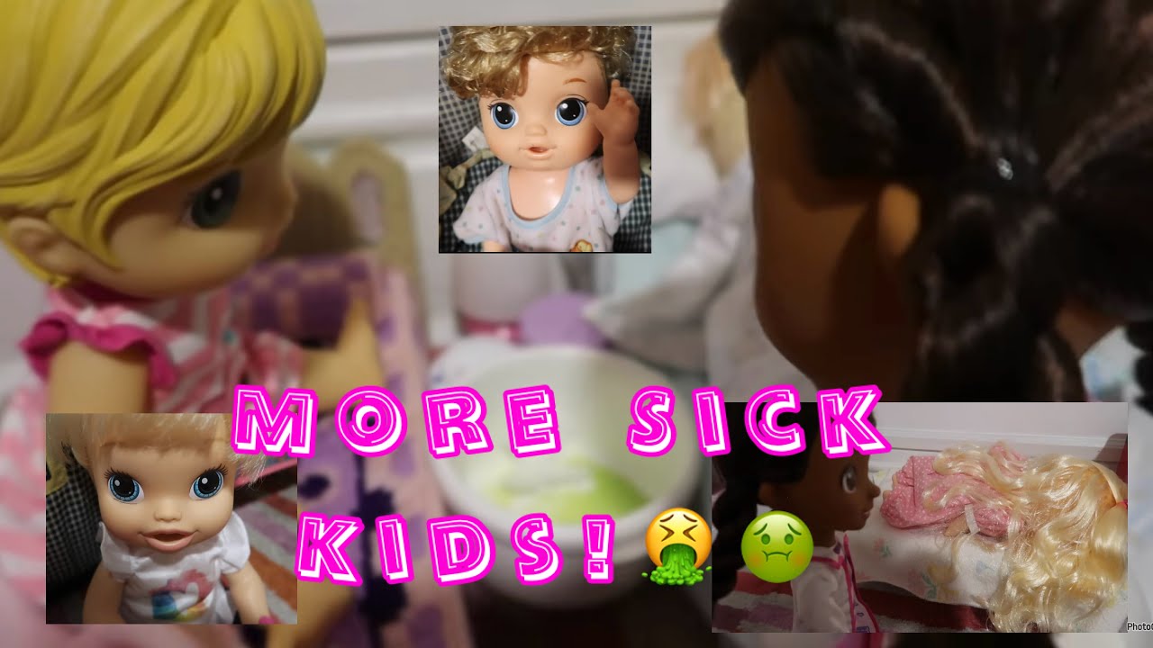 BABY ALIVES Ela & Elias Get Their Siblings SICK! Ally FAKES SICK!