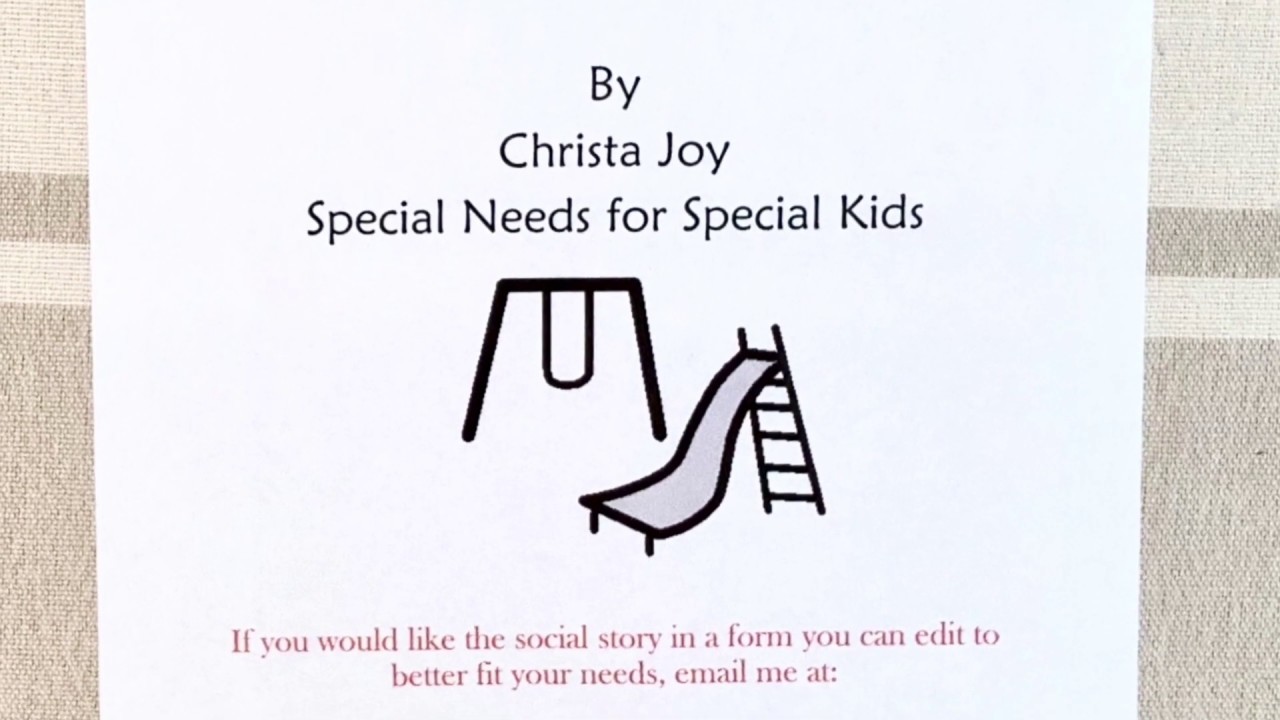 What to do at Recess social story unit