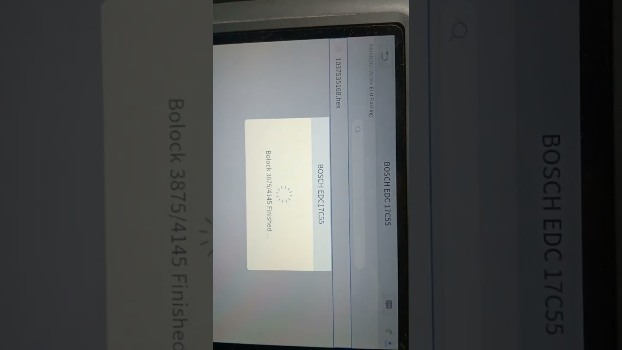 Mahindra bolero maxi truck ecm flash 17c55  on table by can cable connection xtool h6eb 9149255940