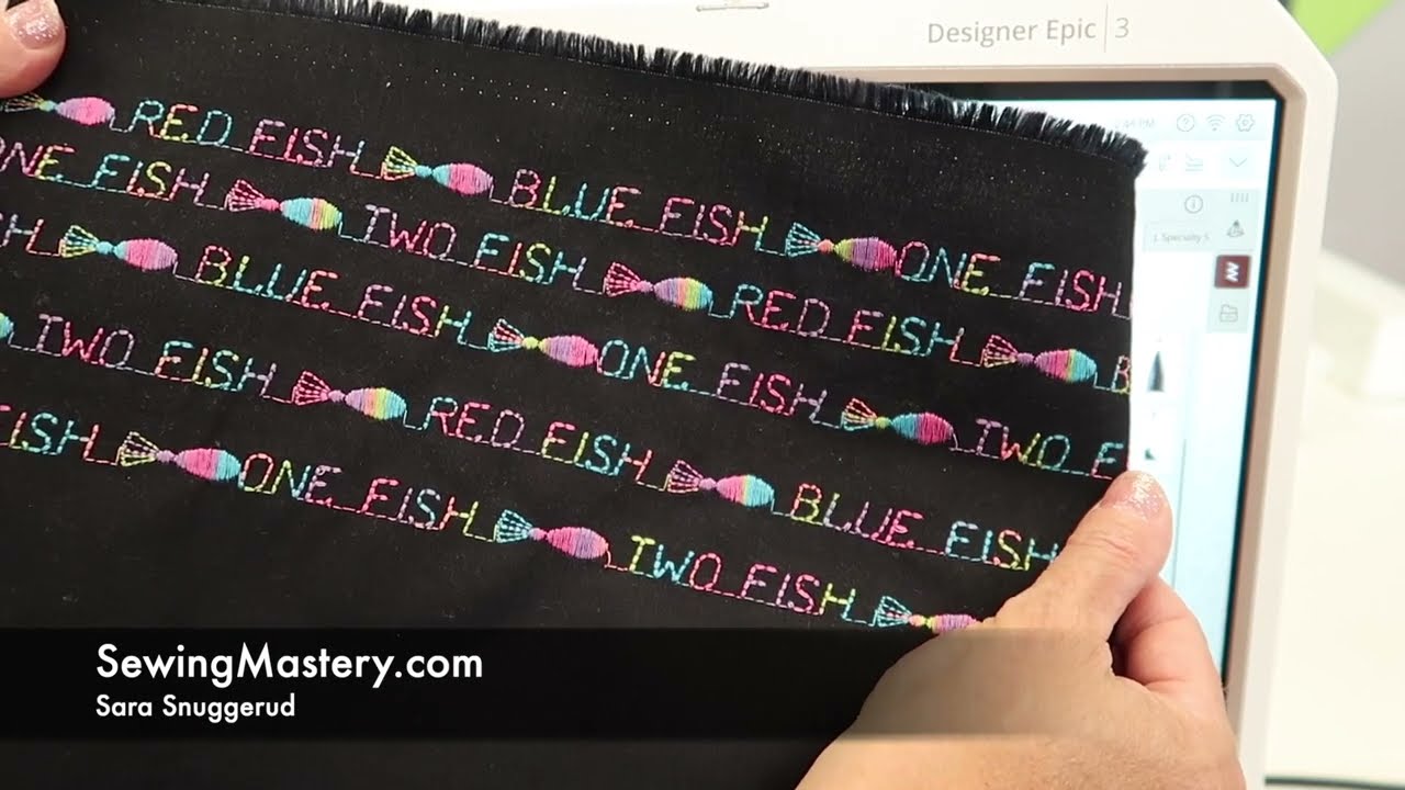 Husqvarna Viking Designer Epic 3 How I Created My Own Fish to Stitch