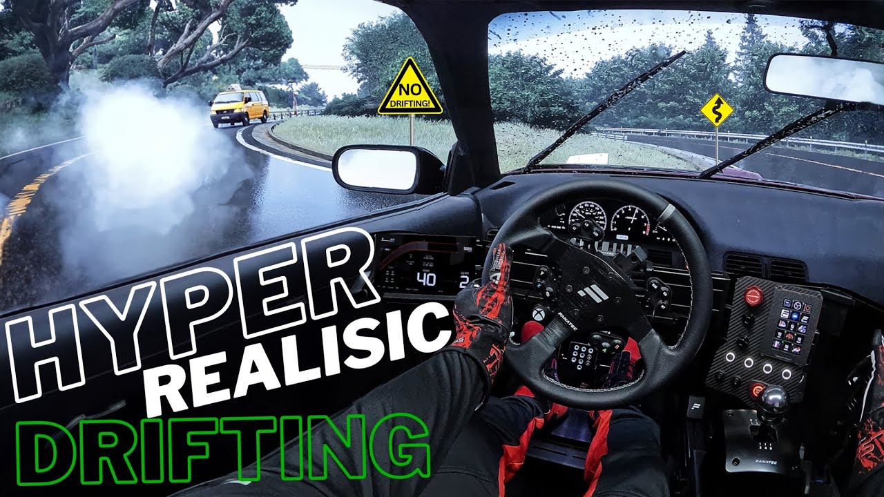 Downhill Drifting on Mt Akina w/Traffic  - Assetto Corsa | Fanatec CSL DD