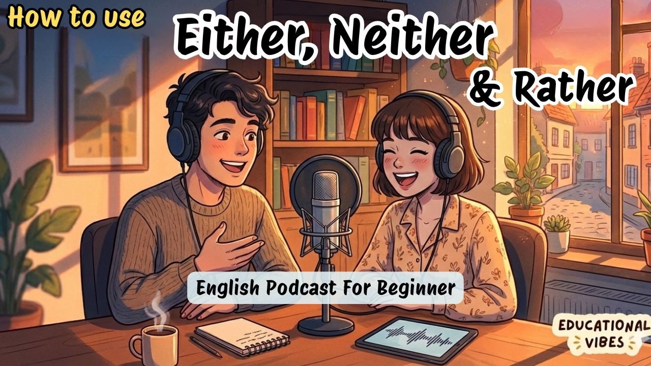 Either, Neither & Would Rather Explained Simply|Speak Natural English Conversations |English Podcast