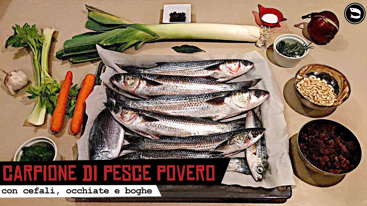 CARPIONE di PESCE Povero (con CEFALI, OCCHIATE e BOGHE della Riviera Ligure) - DOVE C'E' ACQUOLINA