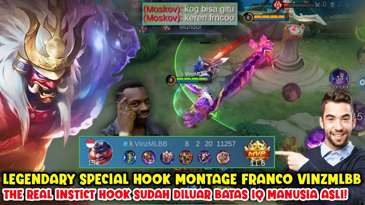FRANCO HOOK MONTAGE EPS. 90  l THE REAL SATISFYING HOOK PREDICTION DARI VINZMLBB !! - MOBILELEGENDS