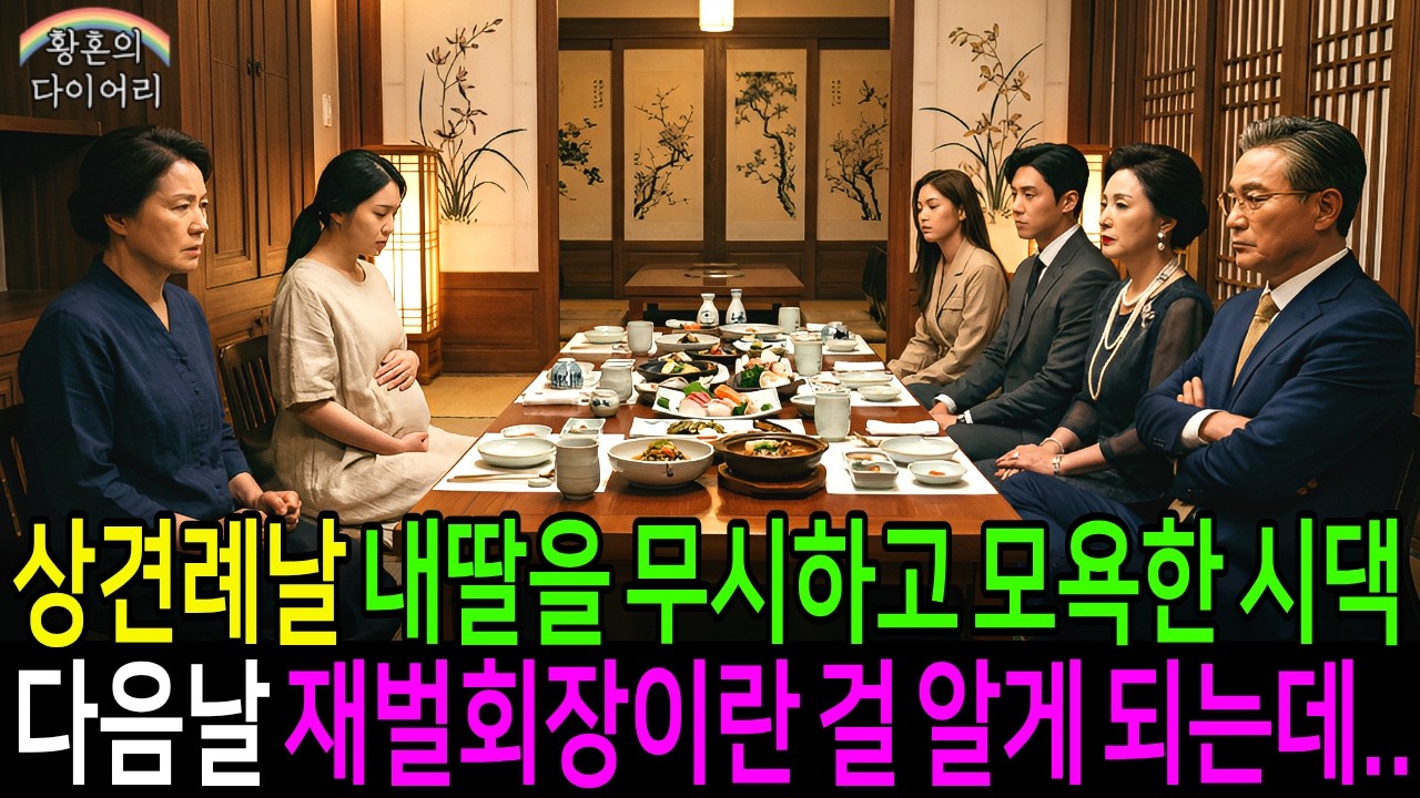 상견례날 나와 임신한 내딸을 무시하고 모욕한 시댁  자신들이 건드린 사돈이 위장한 재벌 회장이라는 사실을 알고 기절했다(고부갈등,오디오북,라디오사연)