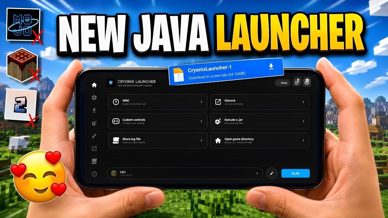 🔥 NEW update Cryonix Launcher for Minecraft Java Edition Mobile 😍 | Best launcher ever