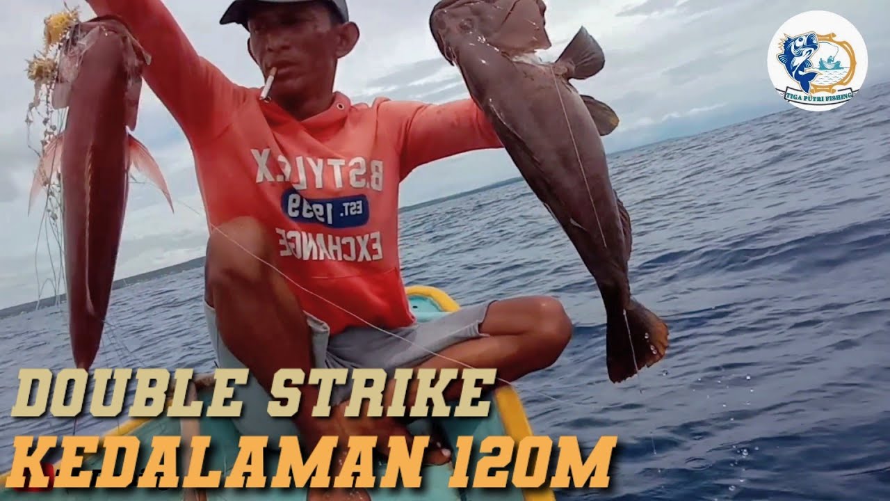 DOUBLE STRIKE ‼️IKAN KURISI  (RUBY SNAPPER) DAN BLACK GROUPER  || DI KEDALAMAN 120M