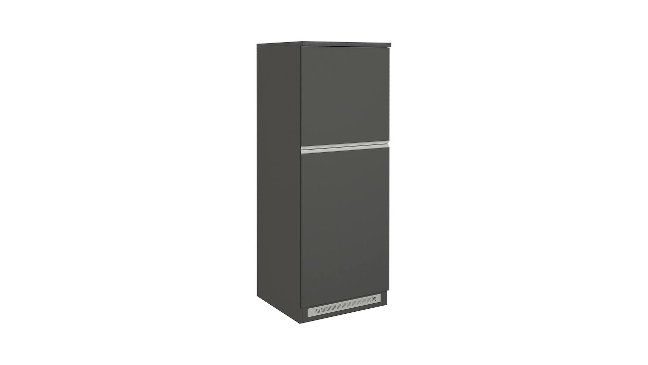 Dispensa da cucina, Armadio porta frigo a 2 ante, 100% Made in Italy, 60x60h165 cm