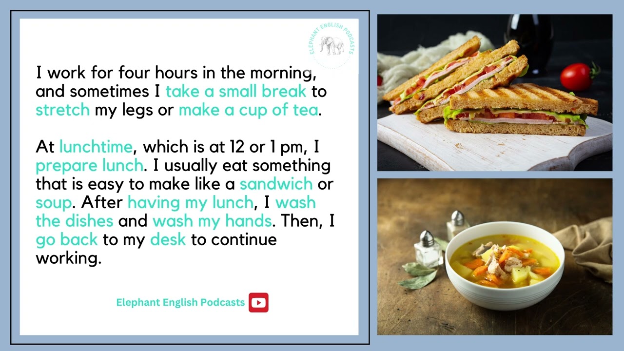 Beginner English listening 🇬🇧 Talking about my daily routines