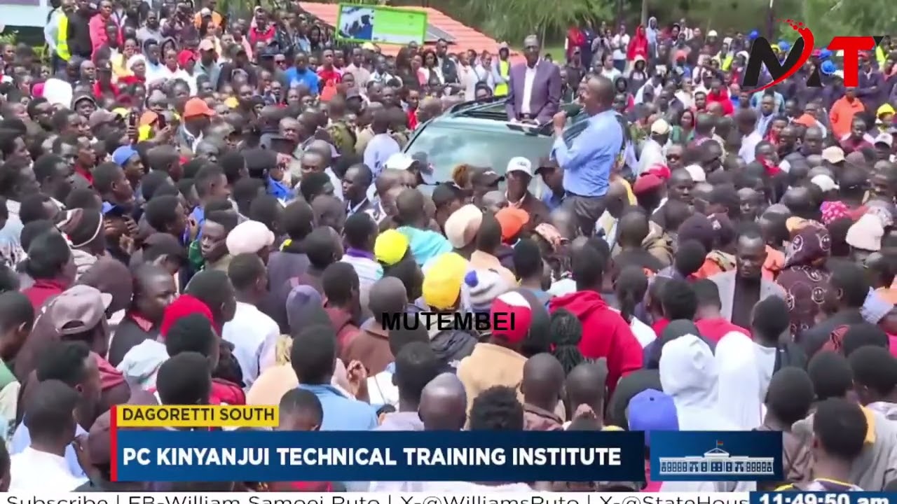 RUTO AWEKELEE MAWE!! LISTEN TO DAGORETI MP IN PC KINYANJUI TRAINING INSTITUTE