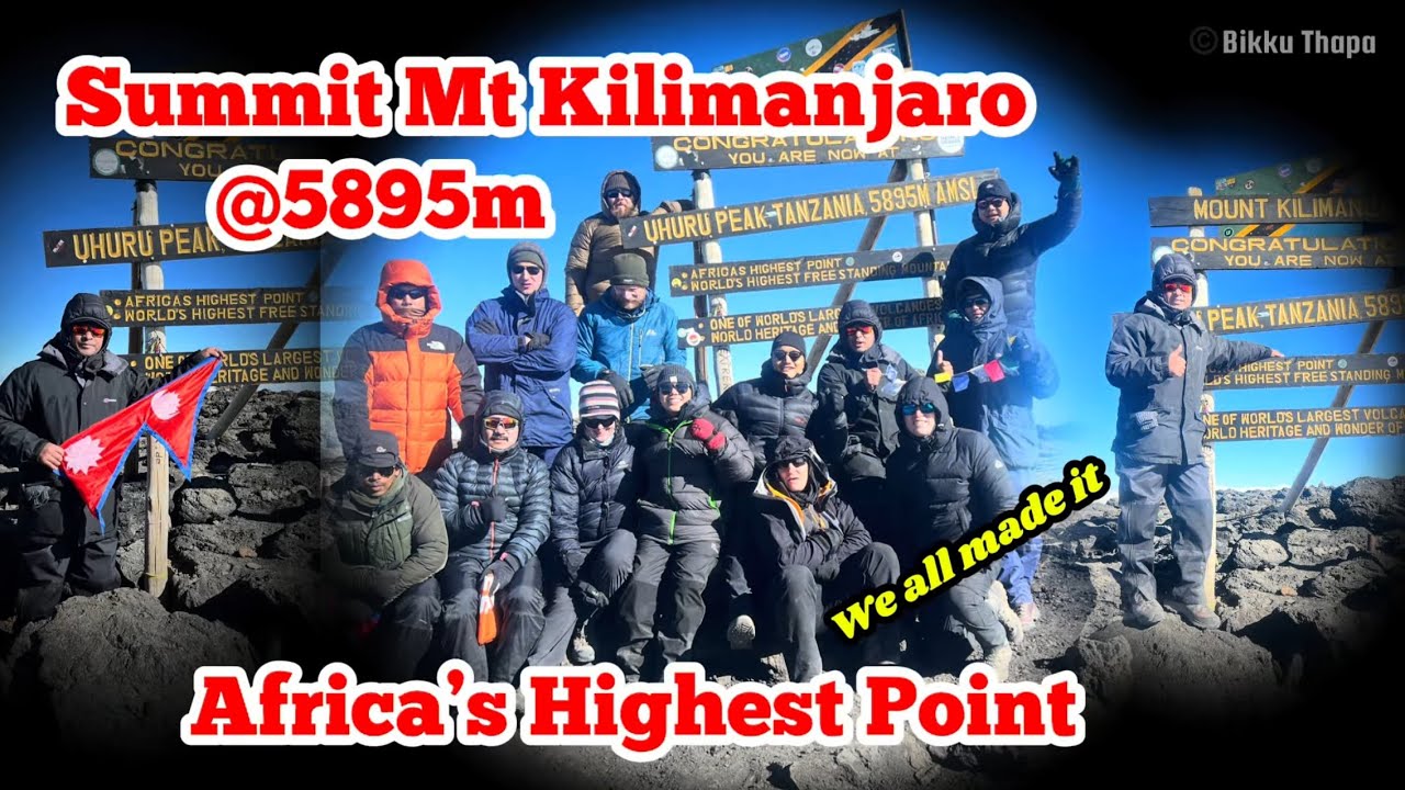 Summit Mt. Kilimanjaro @5895m. 7 days of hiking. Memories from start to finish.