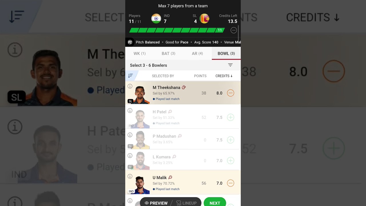 IND vs SL dream11 pridiction team | t20l 2nInd vs sl team | today match | #shorts #dream11 #trending