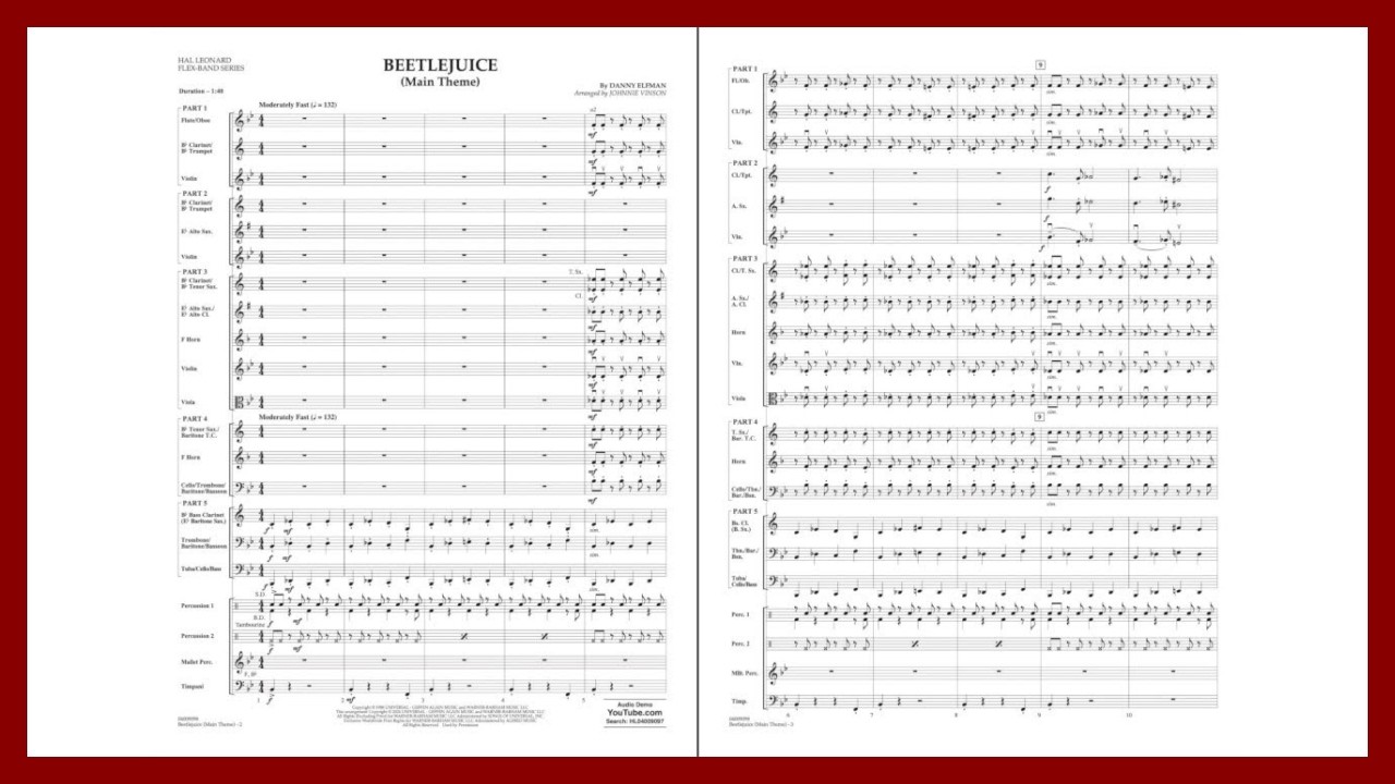 Beetlejuice (Main Theme) by Danny Elfman | Arr. Johnnie Vinson | Flex-Band