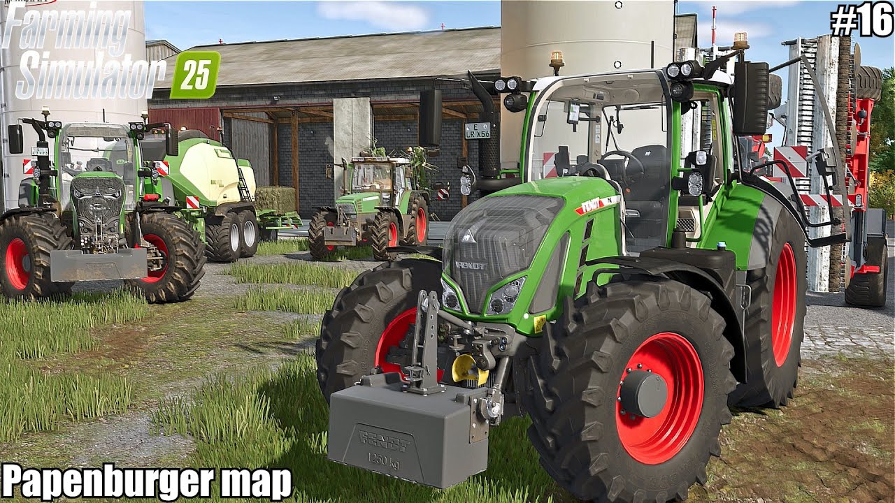 WINDROWING W/RIETER R9 and BALING W/KRONE BALER+BALECOLLECT│Papenburger Map│FS 25│16
