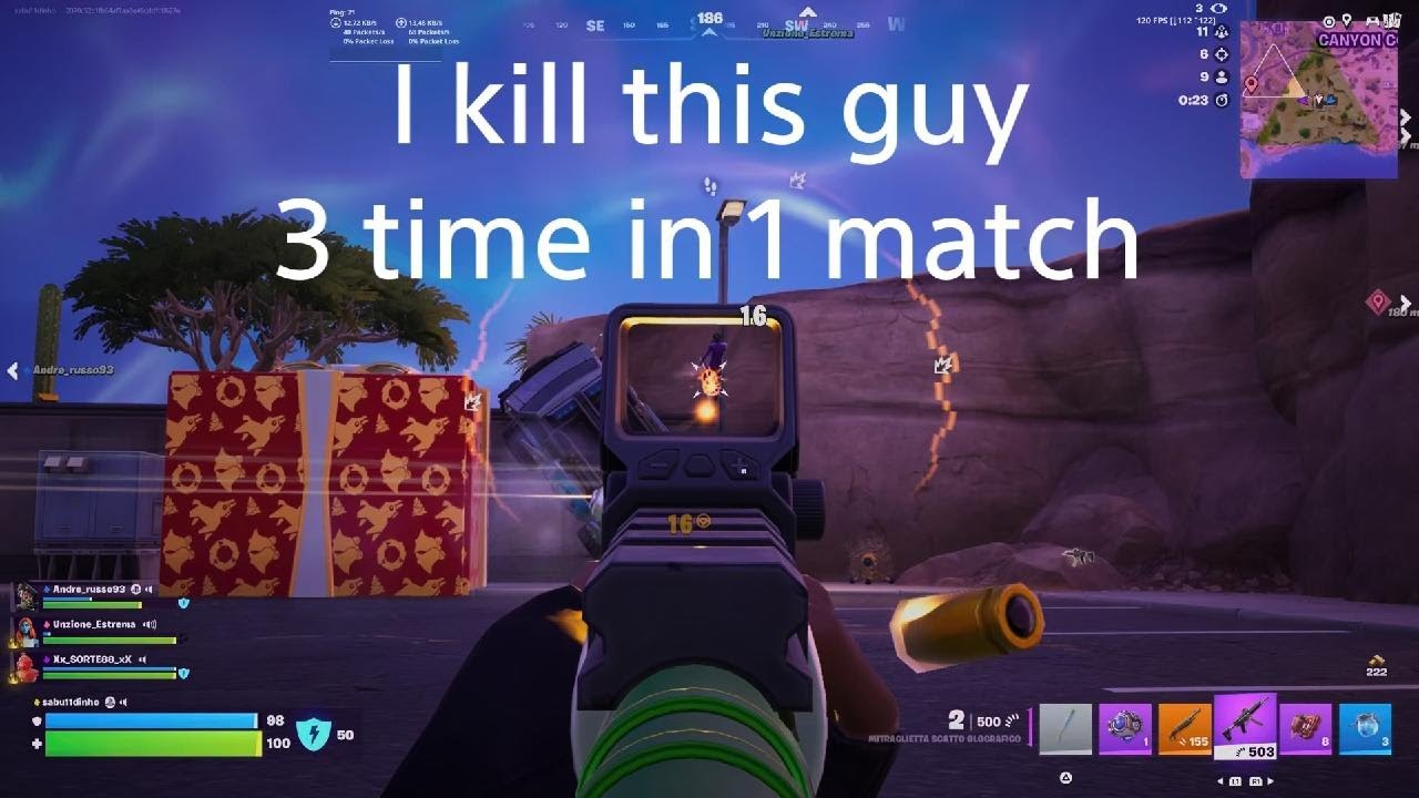 Fortnite zero build - I kill the same guy 3 times