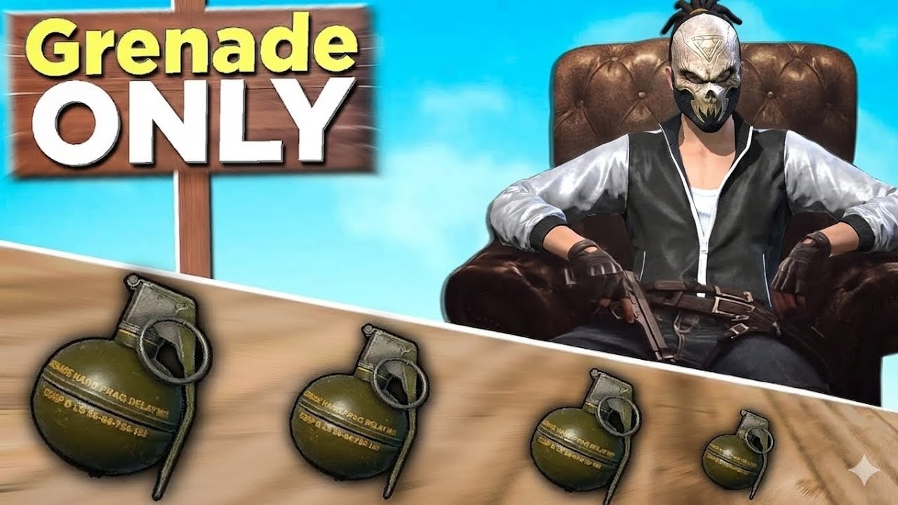 GRENADE ONLY 😱😹 || CHALLENGE IN FREE FIRE 🔥 @CarryMinati @NOTYOURTYPE #freefire