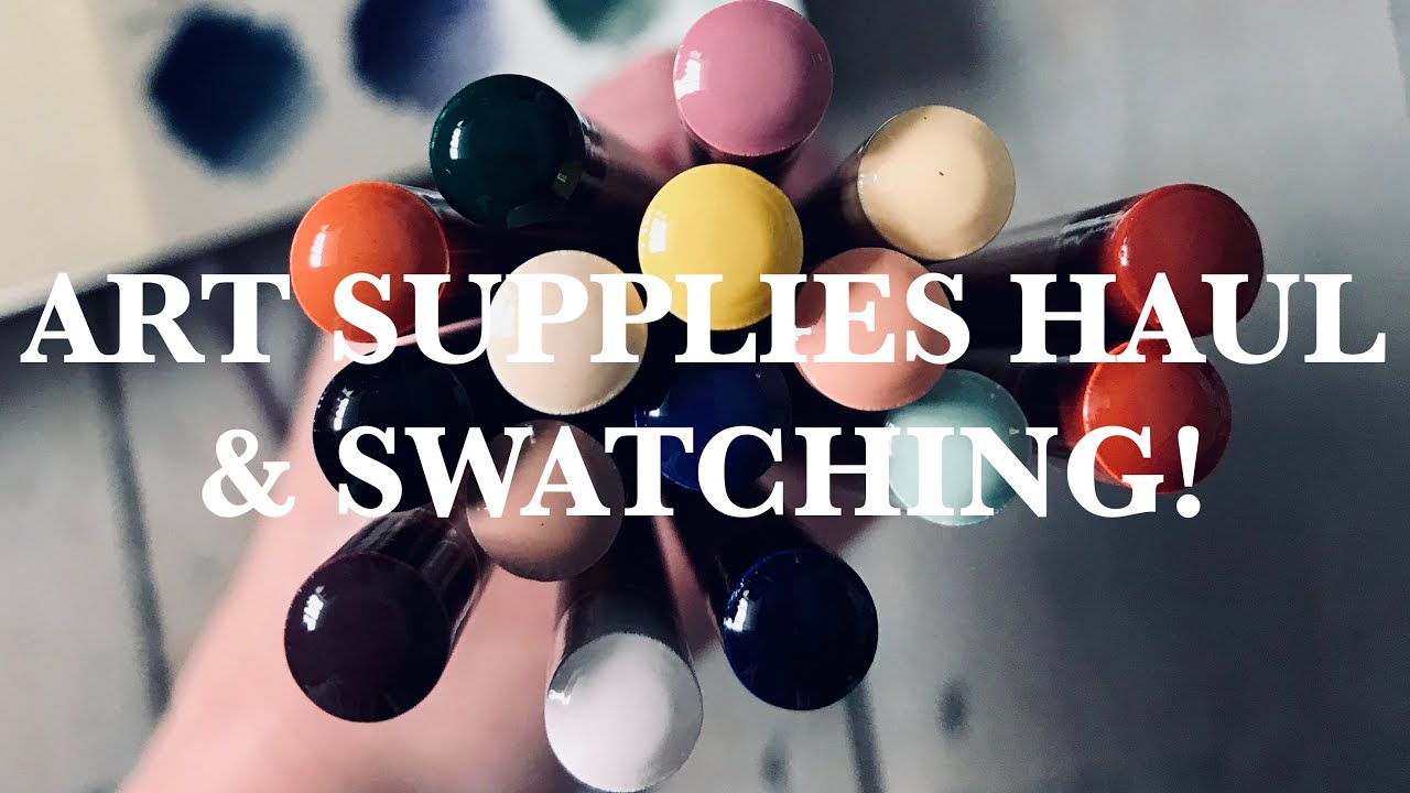 Art Supplies Haul & Swatching! ✶ The one in which I'm traumatised by a pencil sharpener...