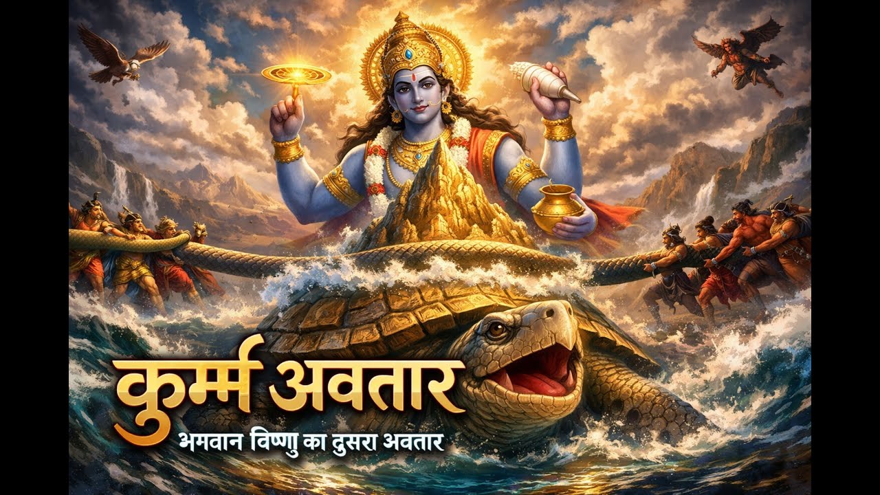 भगवान विष्णु का दूसरा अवतार – कूर्म अवतार | Vishnu Avatar 2 | Samudra Manthan | Kurma Avatar Story