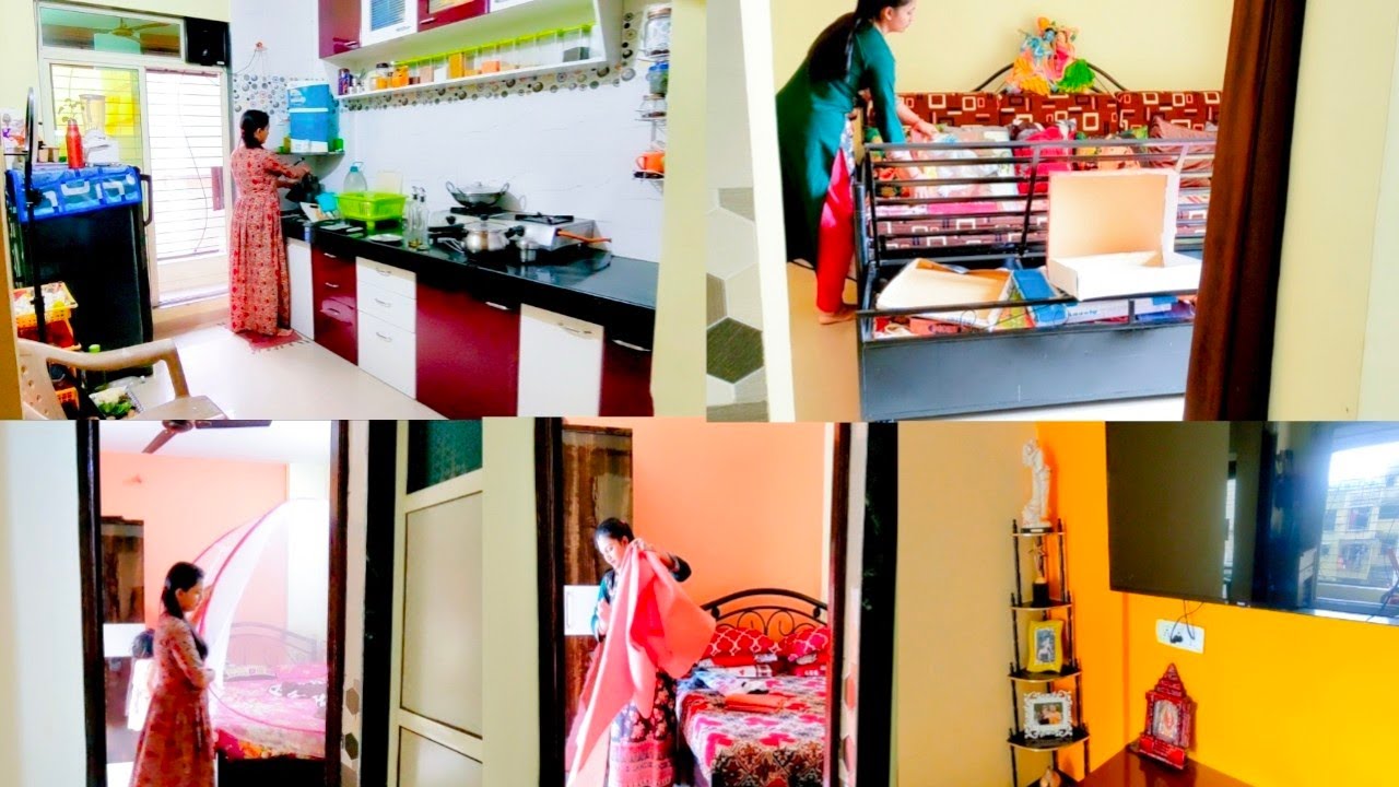 🌄 Indian mom busy winter morning routine !!! corner stand decor