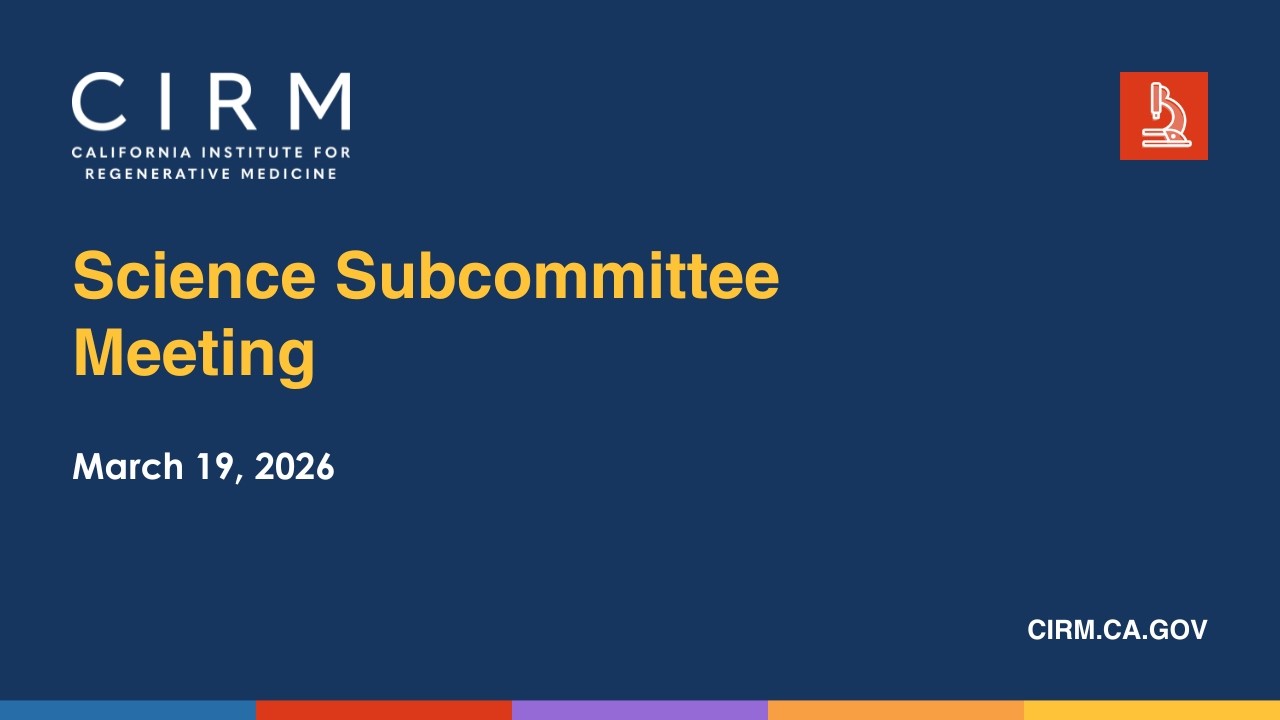 March 19, 2026 - Science Subcommittee