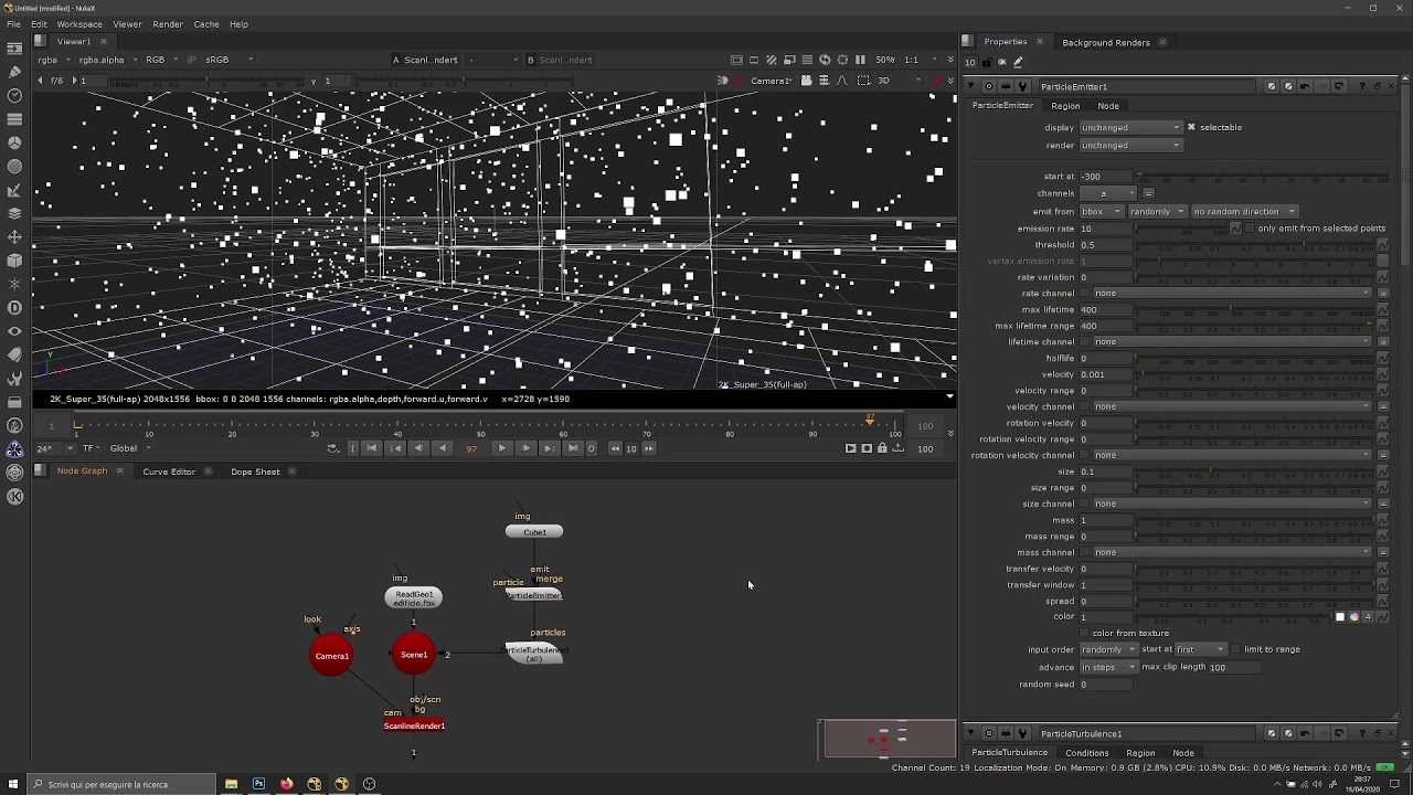 CAMERA PROJECTION - Add Dust with Particle in NUKE