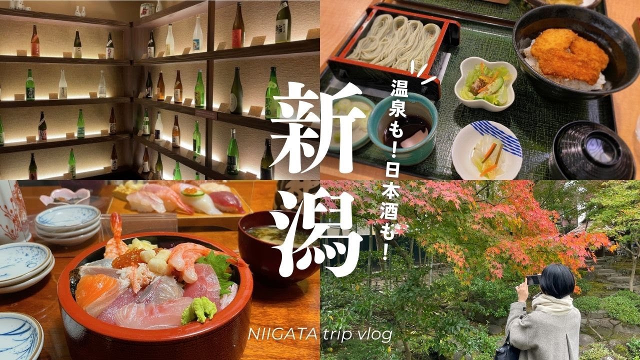 【新潟vlog】月岡温泉と新潟グルメを満喫する1泊2日旅行🍁91年世代同い年夫婦