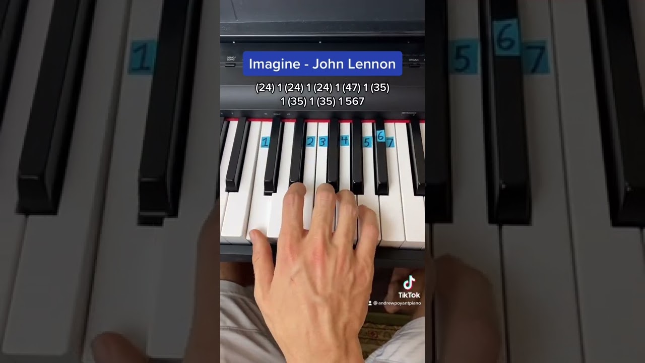 Imagine - John Lennon easy piano tutorial!
