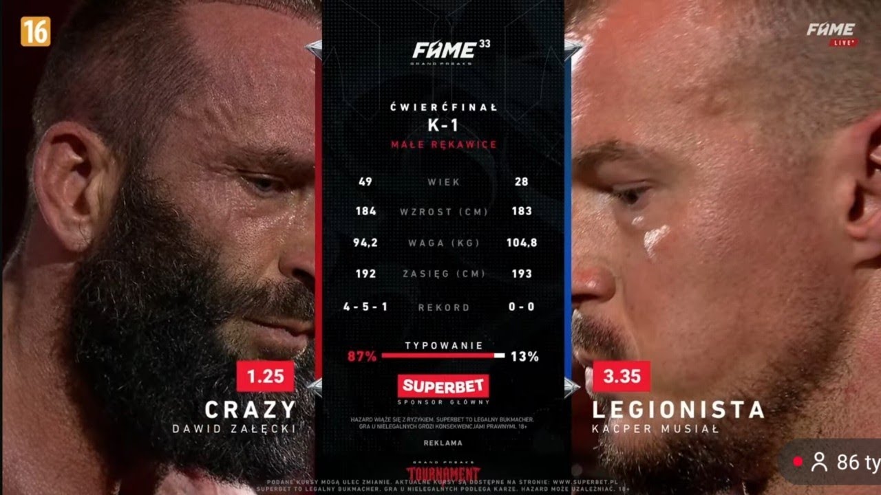 FAME MMA 33 Walka Dawid 
