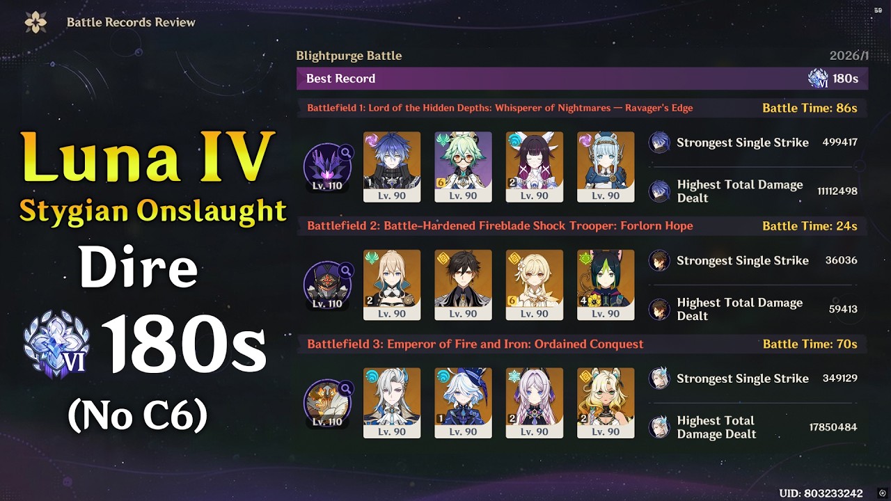 Lunar IV | Stygian Onslaught Dire 180s | Stage Clear