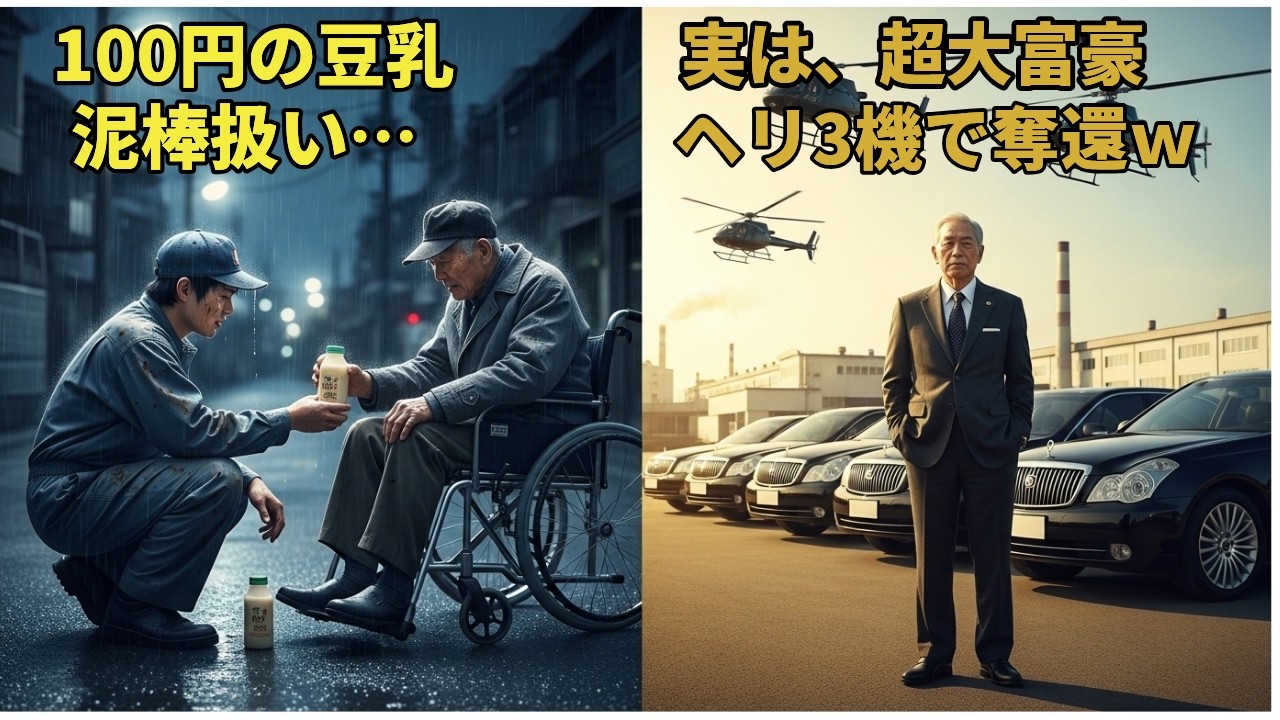 所持金100円の19歳整備工→雨の夜「お礼はいりません」無一文の老人に豆乳を渡した結果…