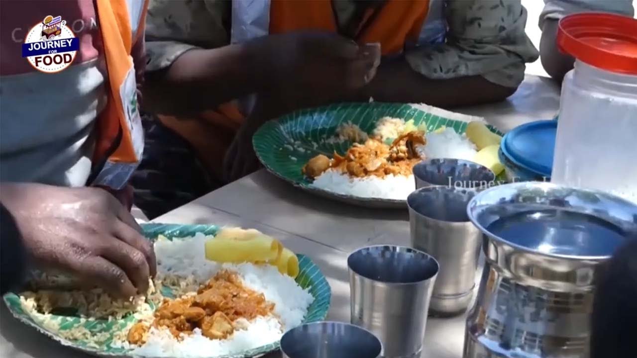Cheapest RoadSide Unlimited Meals | Indian Street Food | #Journey for food  #Vegmeals #NonVegMeals