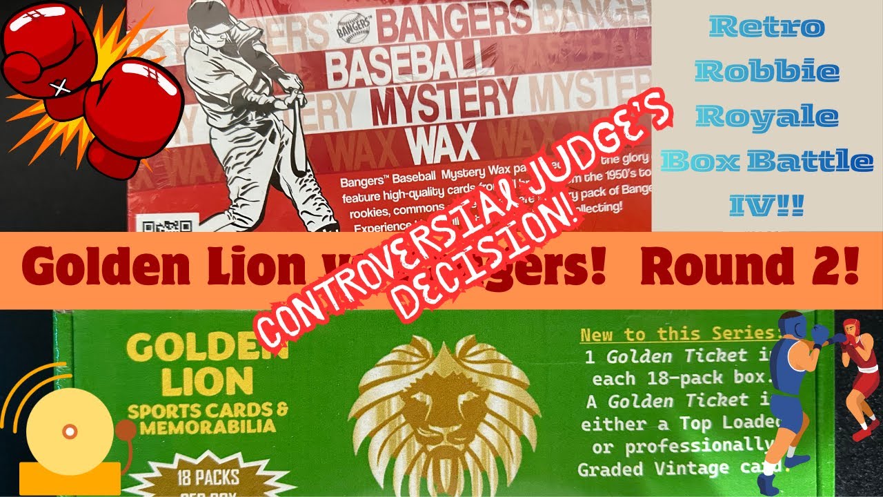 Retro Robbie Royale Box Battle IV - Golden Lion vs Bangers! Baseball Card Box Battle! - Round 2!