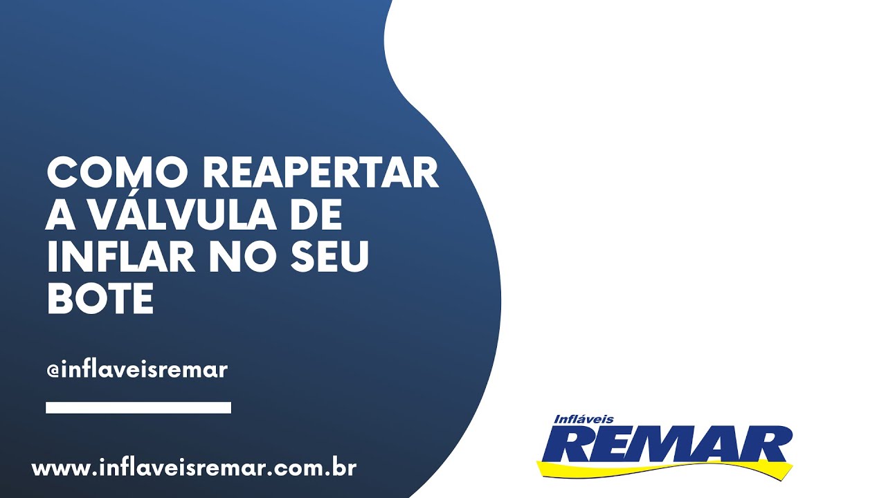 Como reapertar a válvula de inflar no seu bote.