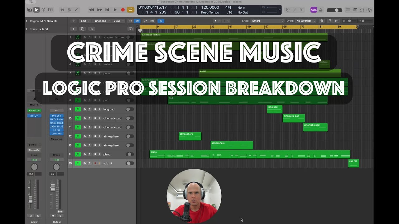 How I Create Cinematic Crime Scene Music in Logic Pro | Dark & Anxious Atmosphere Breakdown