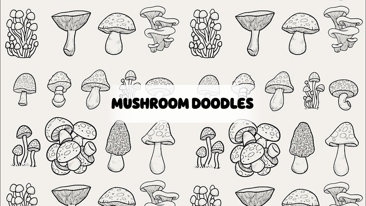 10 best Mushroom Doodles you need to know| Easy Beginners Mushroom Doodle 2021